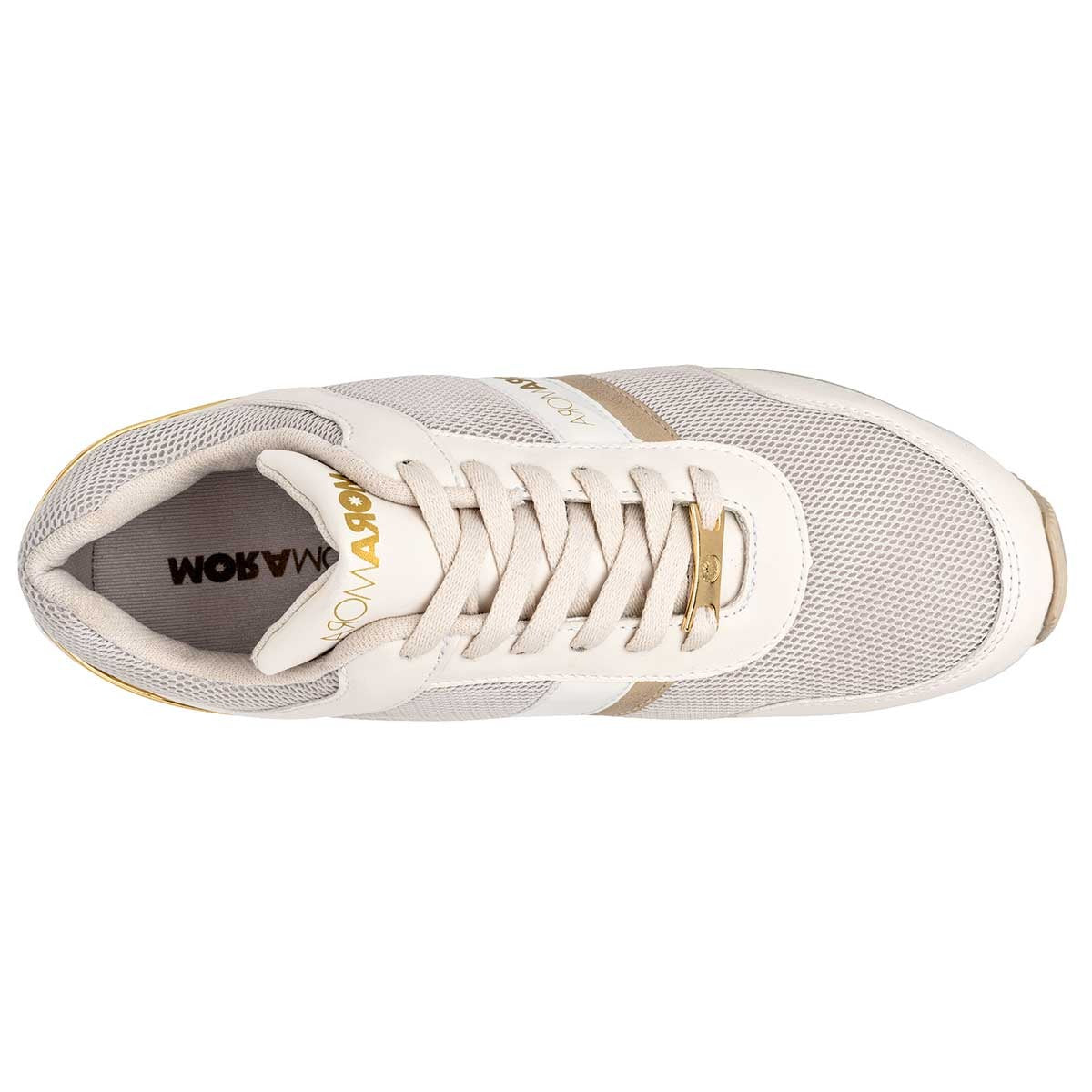 Tenis tipo deportivo Exterior Piel sintética Color Beige Para Mujer De Moramora