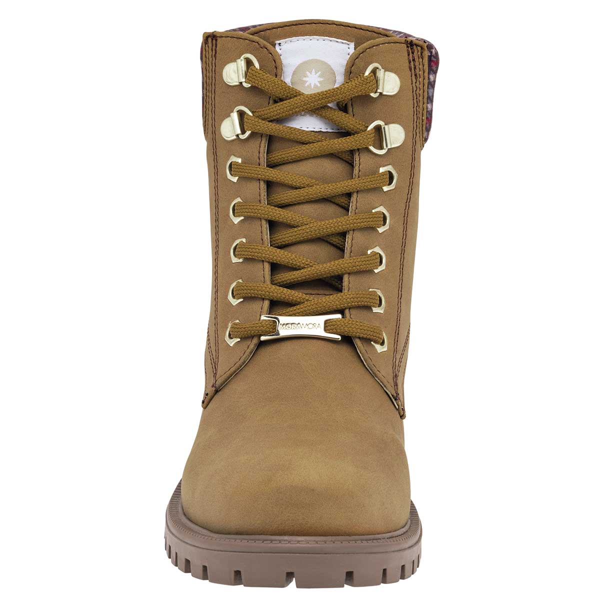 Botín con tacón Exterior Sintético Color Camel Para Mujer  De Moramora