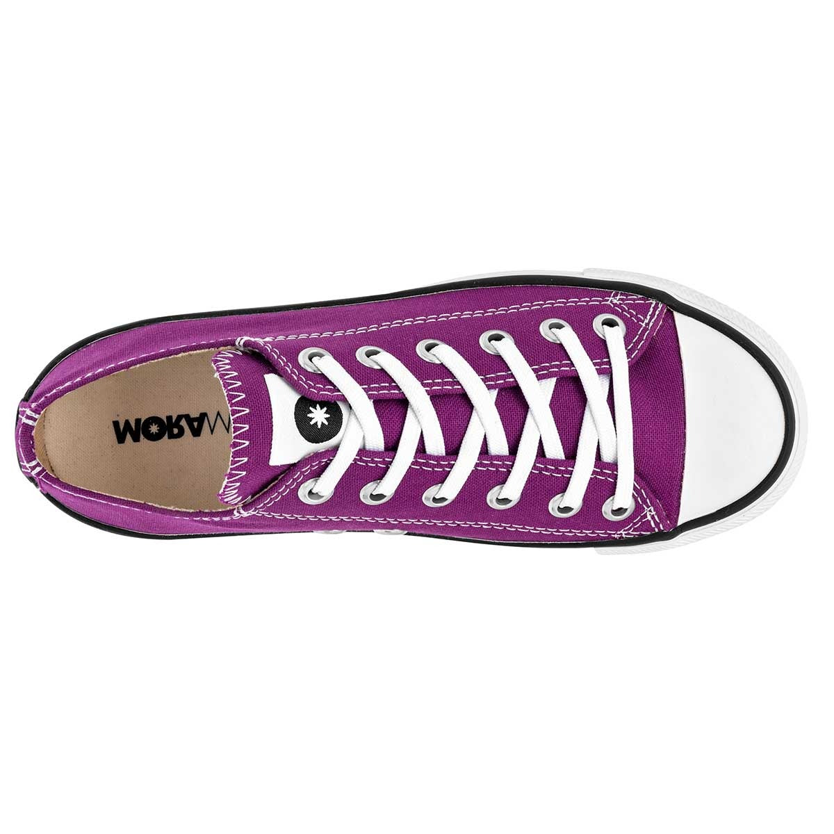 Tenis Con cordones Exterior Textil Color Morado Para Mujer De Moramora