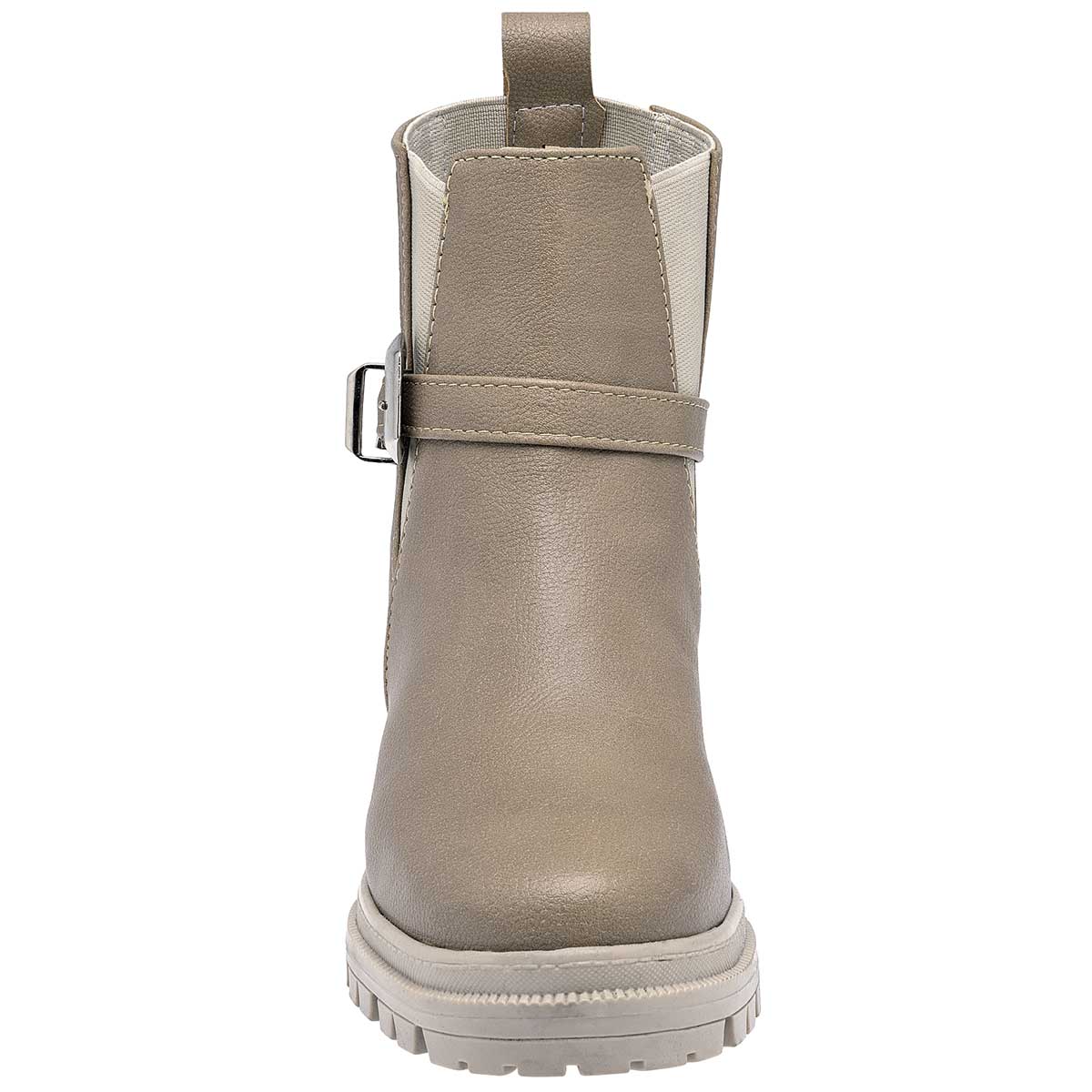 Botín con tacón Exterior Sintético Color Beige Para Mujer De Moramora