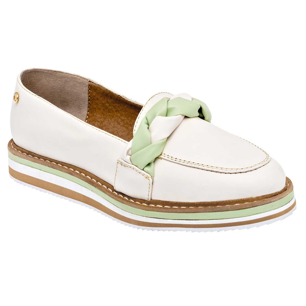 Mocasines Exterior Piel sintética Color Blanco Para Mujer De Moramora