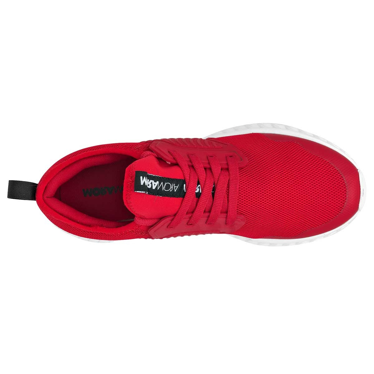 Tenis tipo deportivo Exterior Textil Color Rojo Con Negro Para Hombre De Moramora