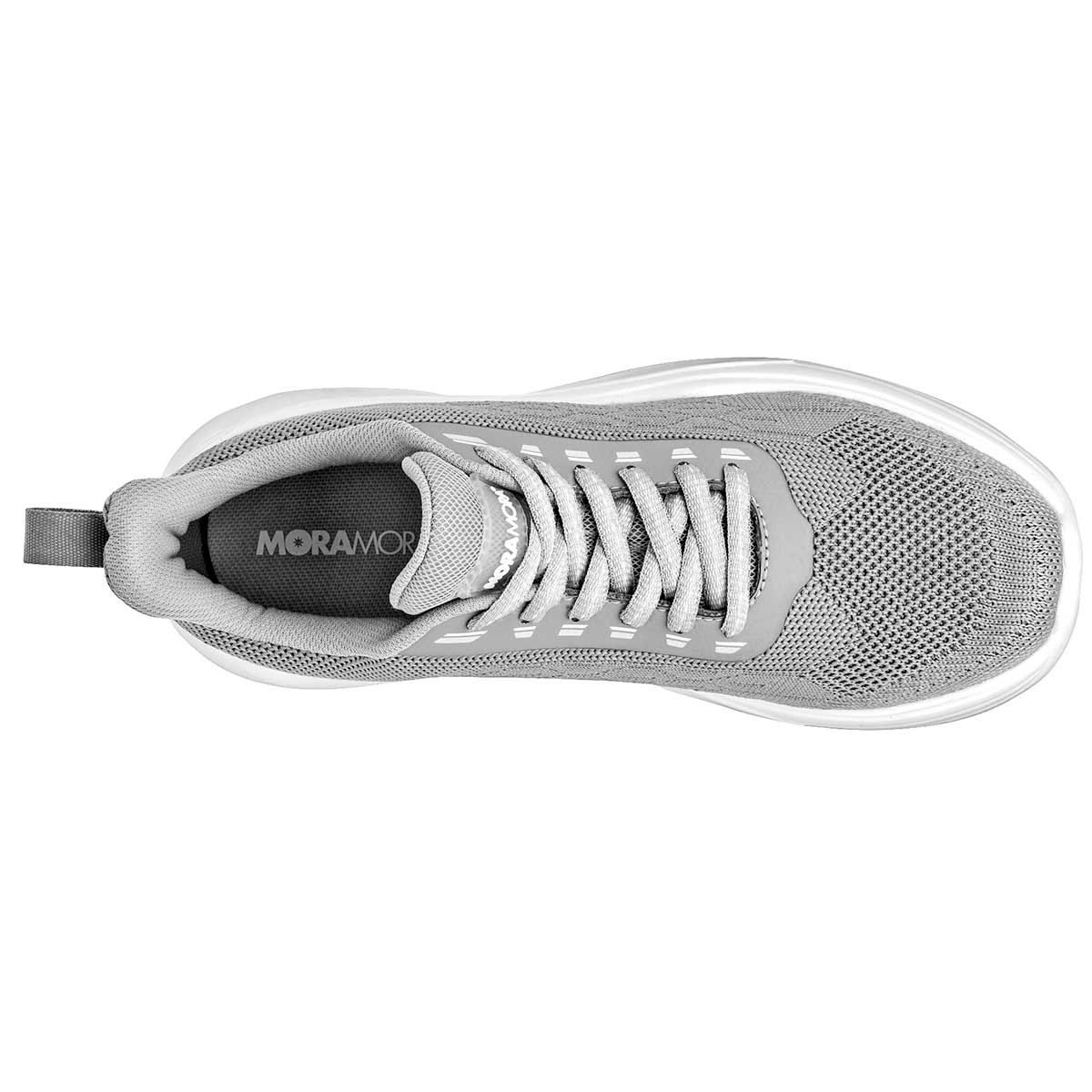 Tenis tipo deportivo Exterior Textil Color Gris Para Mujer De Moramora