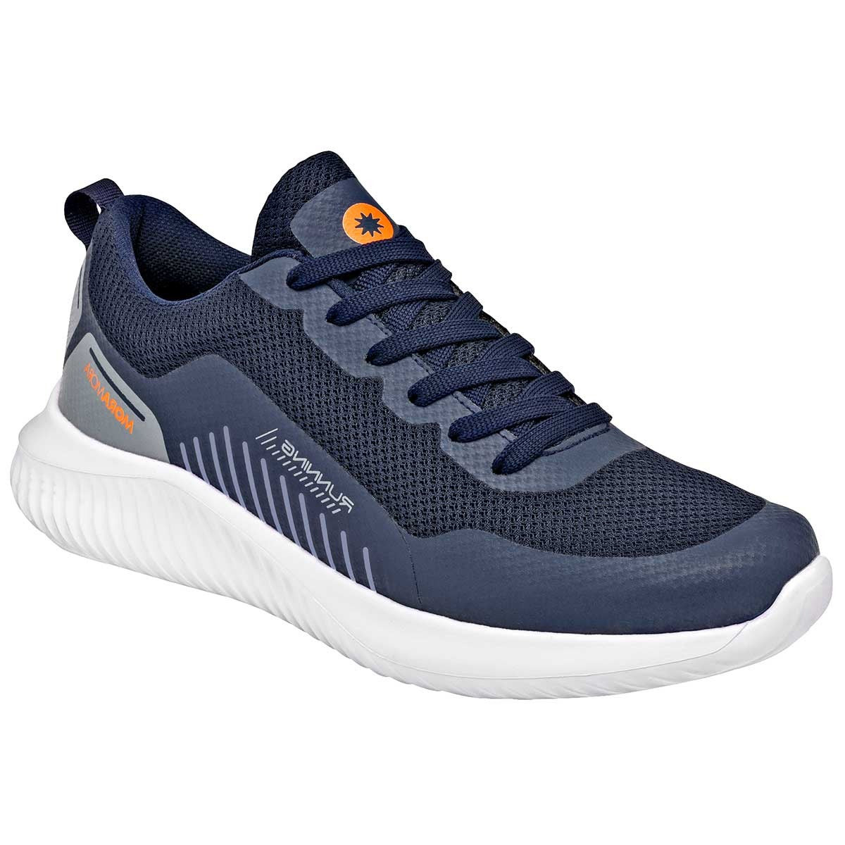 Tenis tipo deportivo Exterior Textil Color Marino Con Gris Para Hombre De Moramora