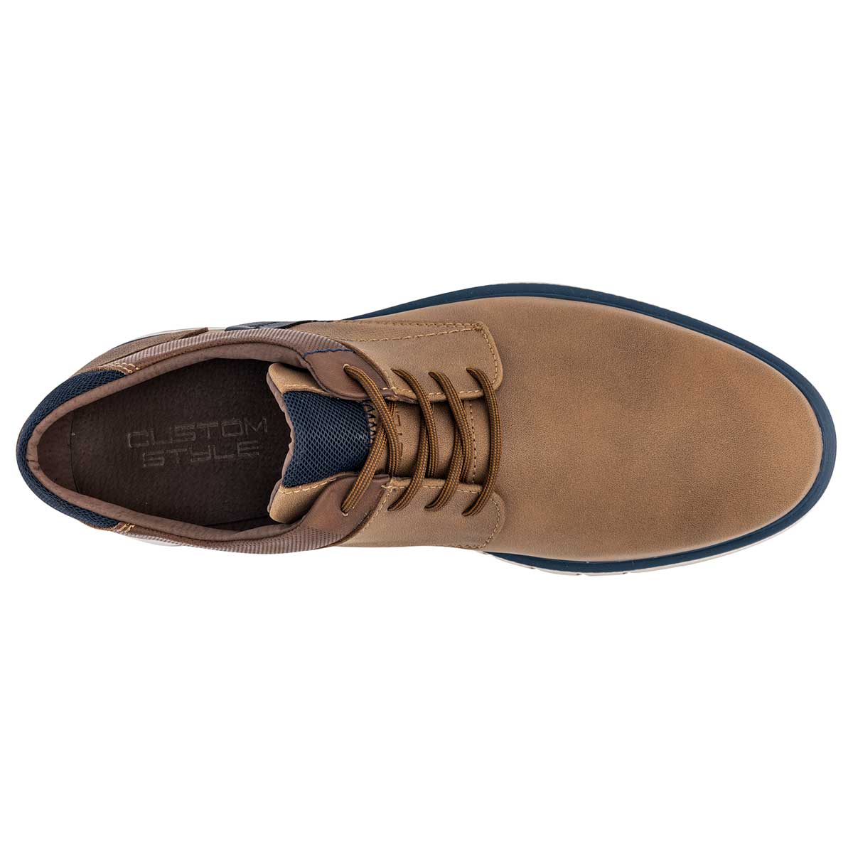 Zapato Oxfords Exterior Piel Sintética Color Camel Para Hombre De Negro Total