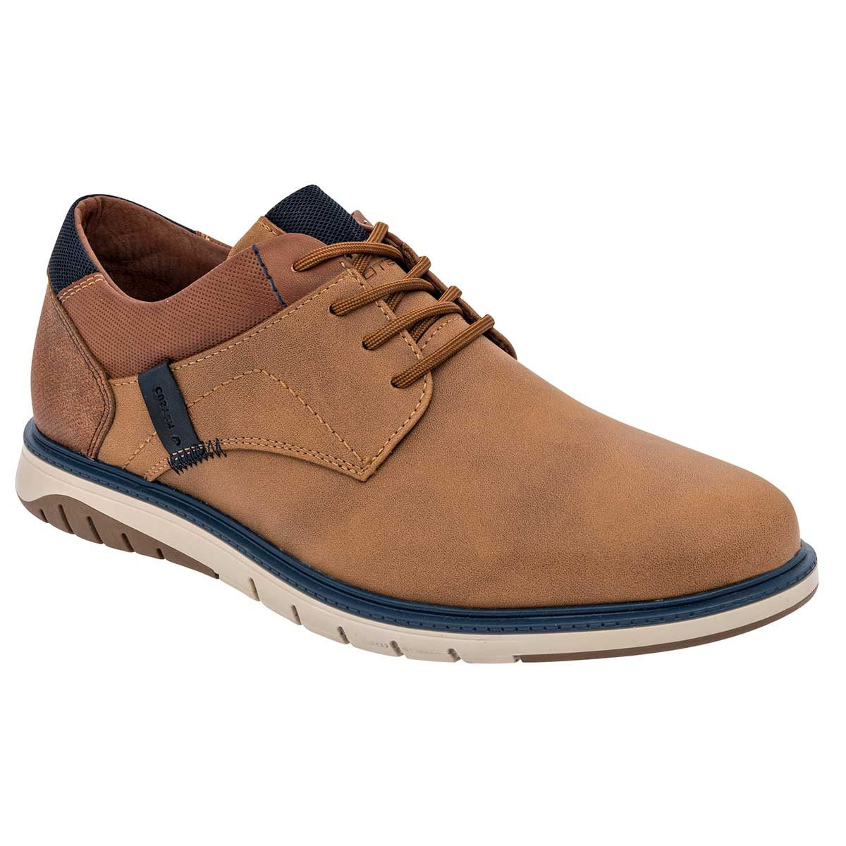 Zapato Oxfords Exterior Piel Sintética Color Camel Para Hombre De Negro Total