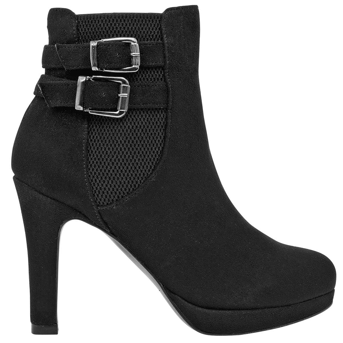 Botín con tacón Exterior Textil Color Negro Para Mujer De Pietro Alessandro