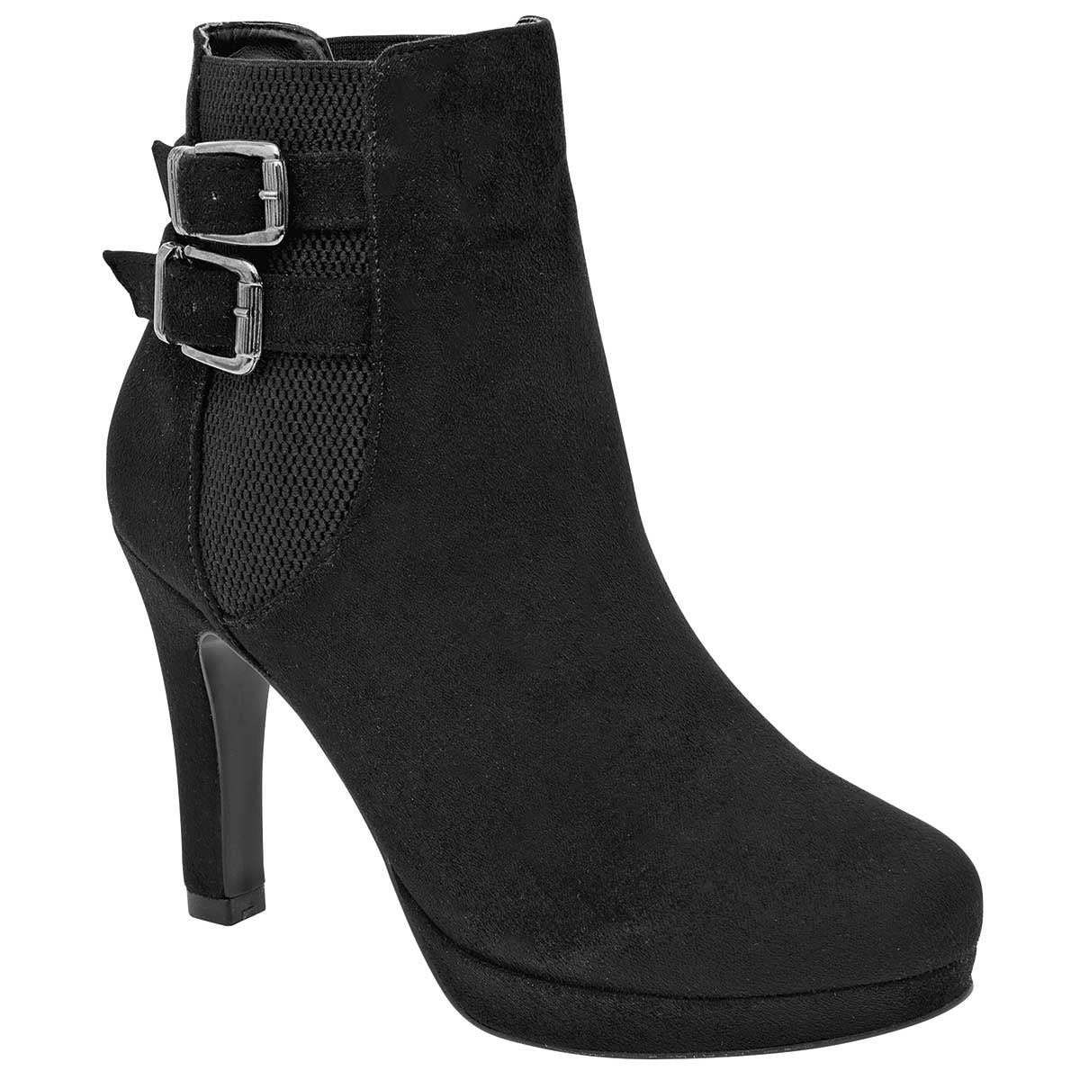 Botín con tacón Exterior Textil Color Negro Para Mujer De Pietro Alessandro