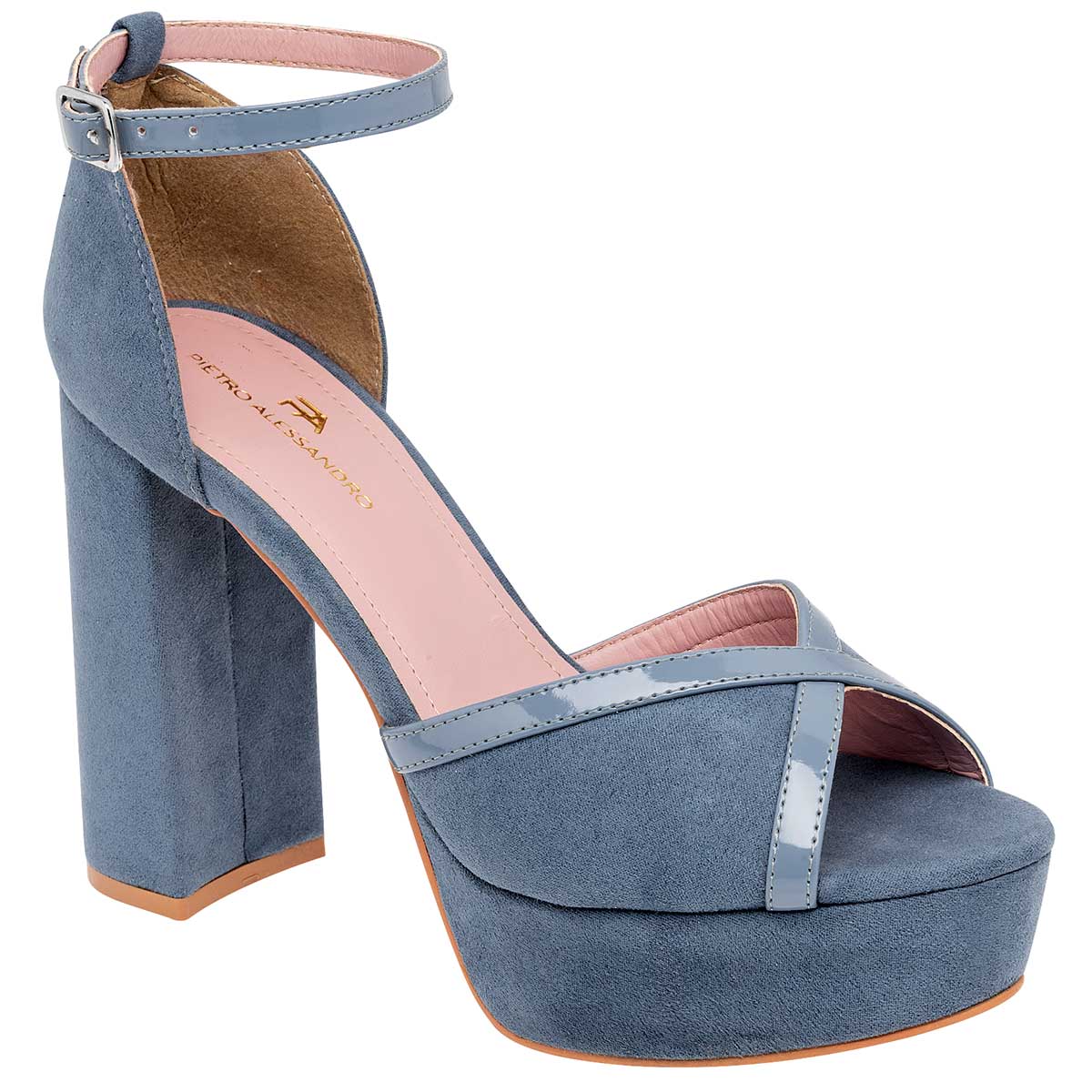 Zapatillas Exterior Sintético Color Azul Para Mujer De Pietro Alessandro