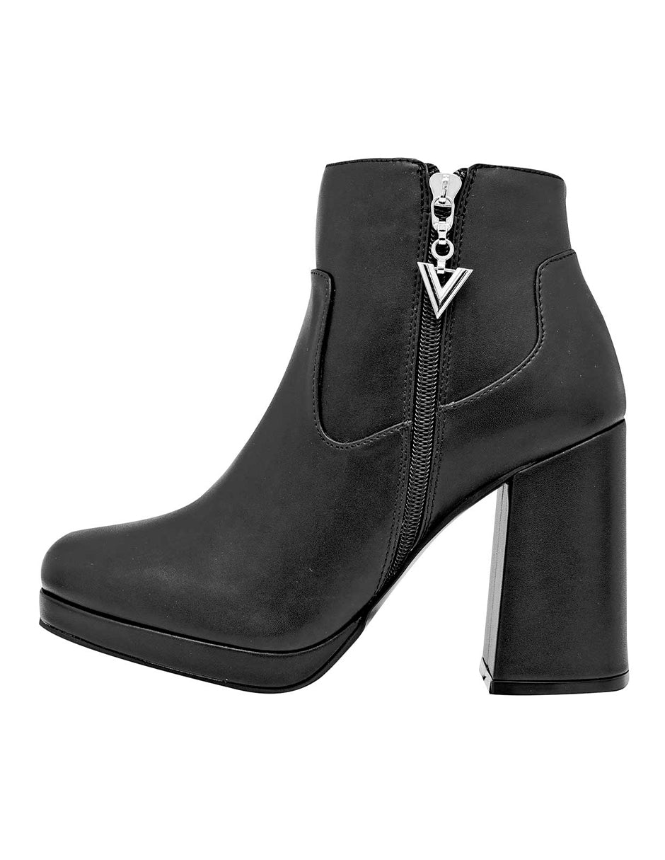 Botín con tacón Exterior Sintético Color Negro Para Mujer De RBCOLLECTION