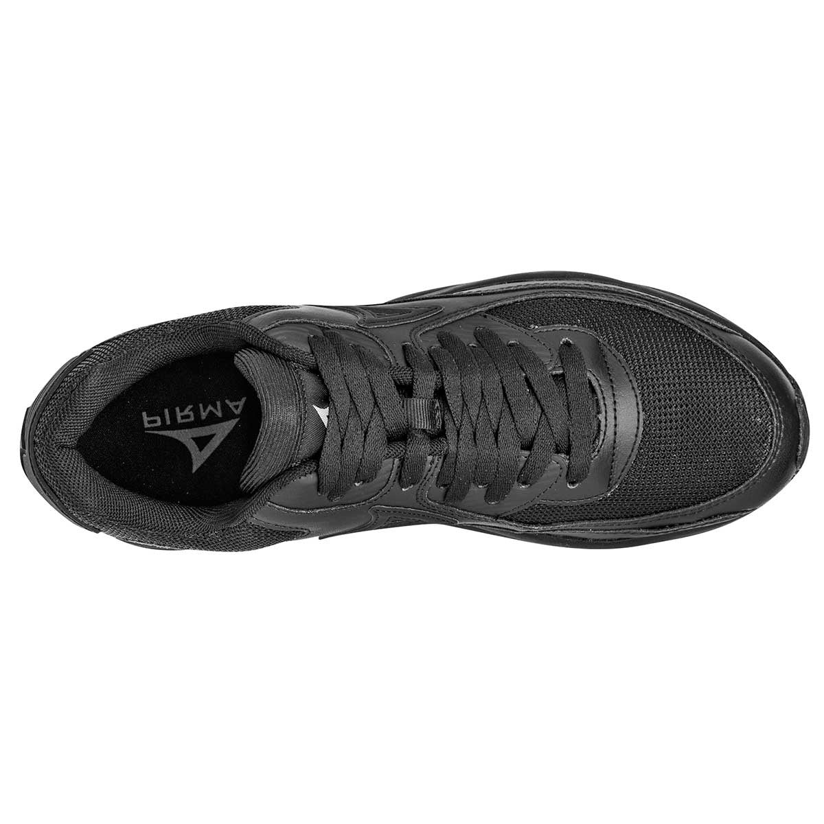 Tenis tipo deportivo Exterior Piel Sintética Color Negro Para Hombre De Pirma