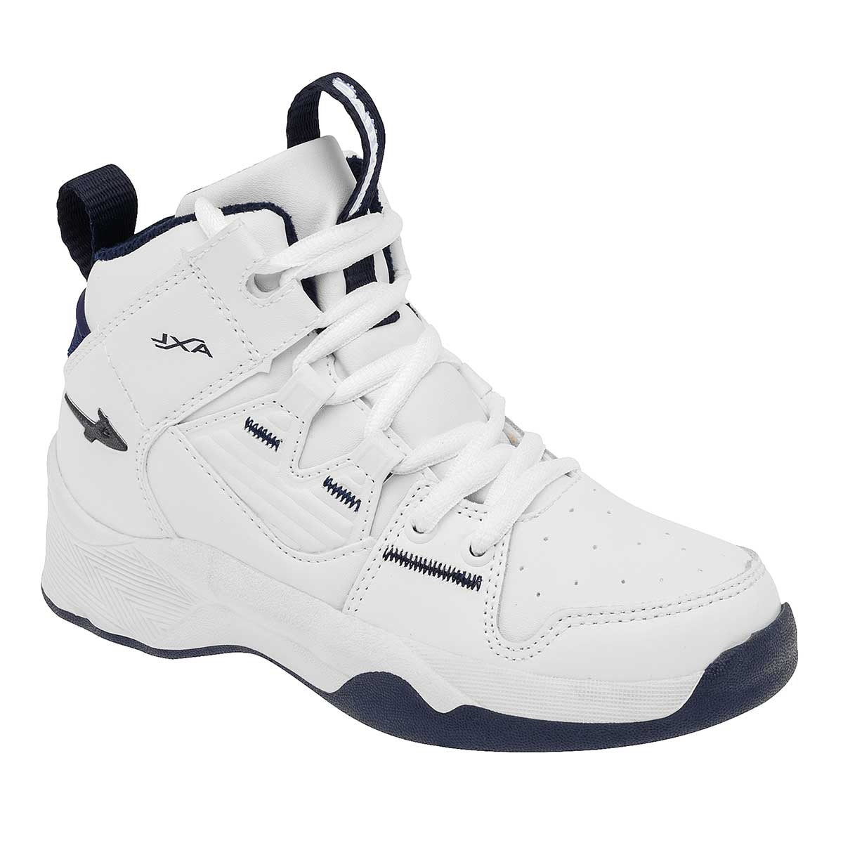 Tenis Para Basquet Exterior Textil Color Blanco Con Marino Para Mujer De Pontiac