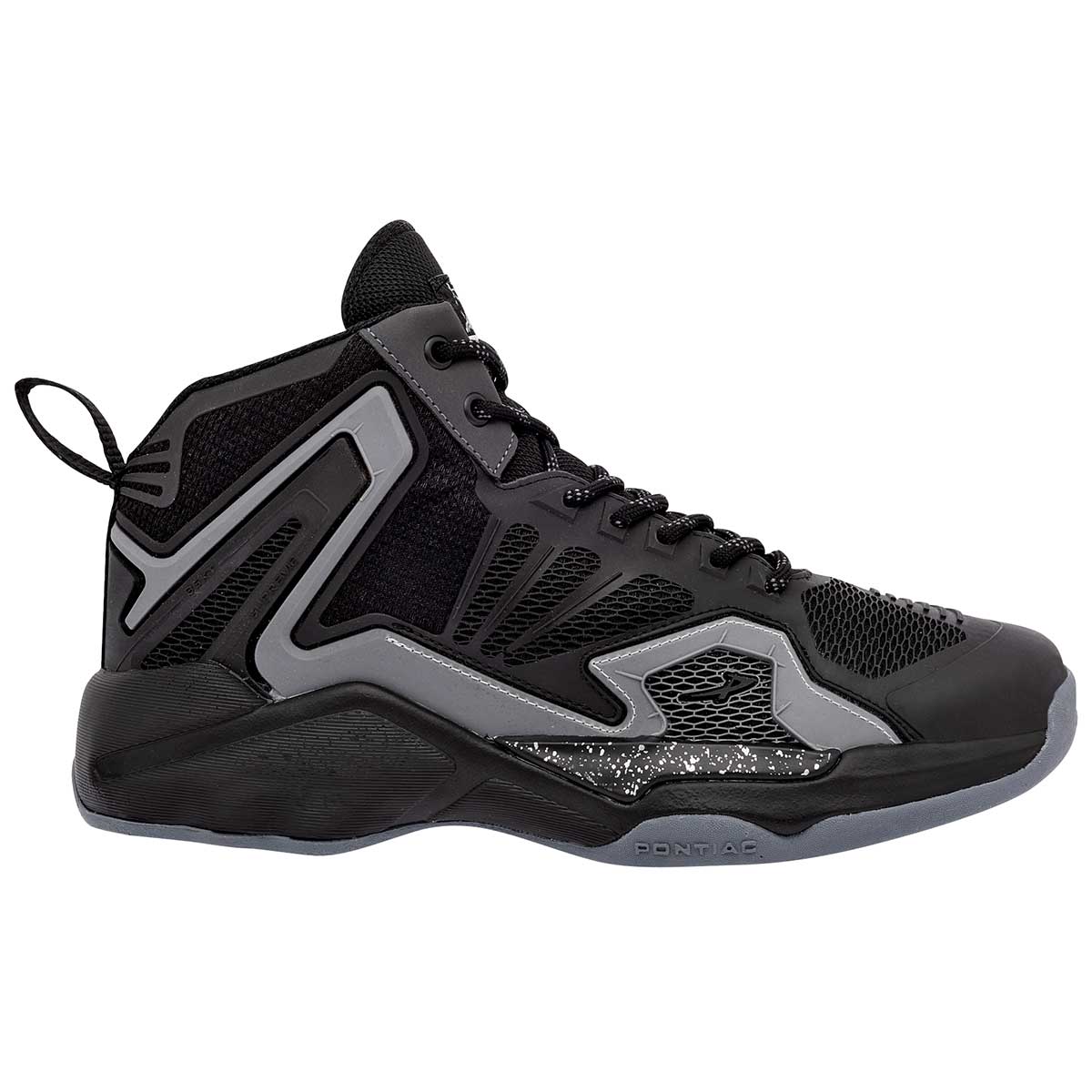 Tenis para Basquet Exterior Sintético Color Negro Con Gris Para Hombre De Pontiac