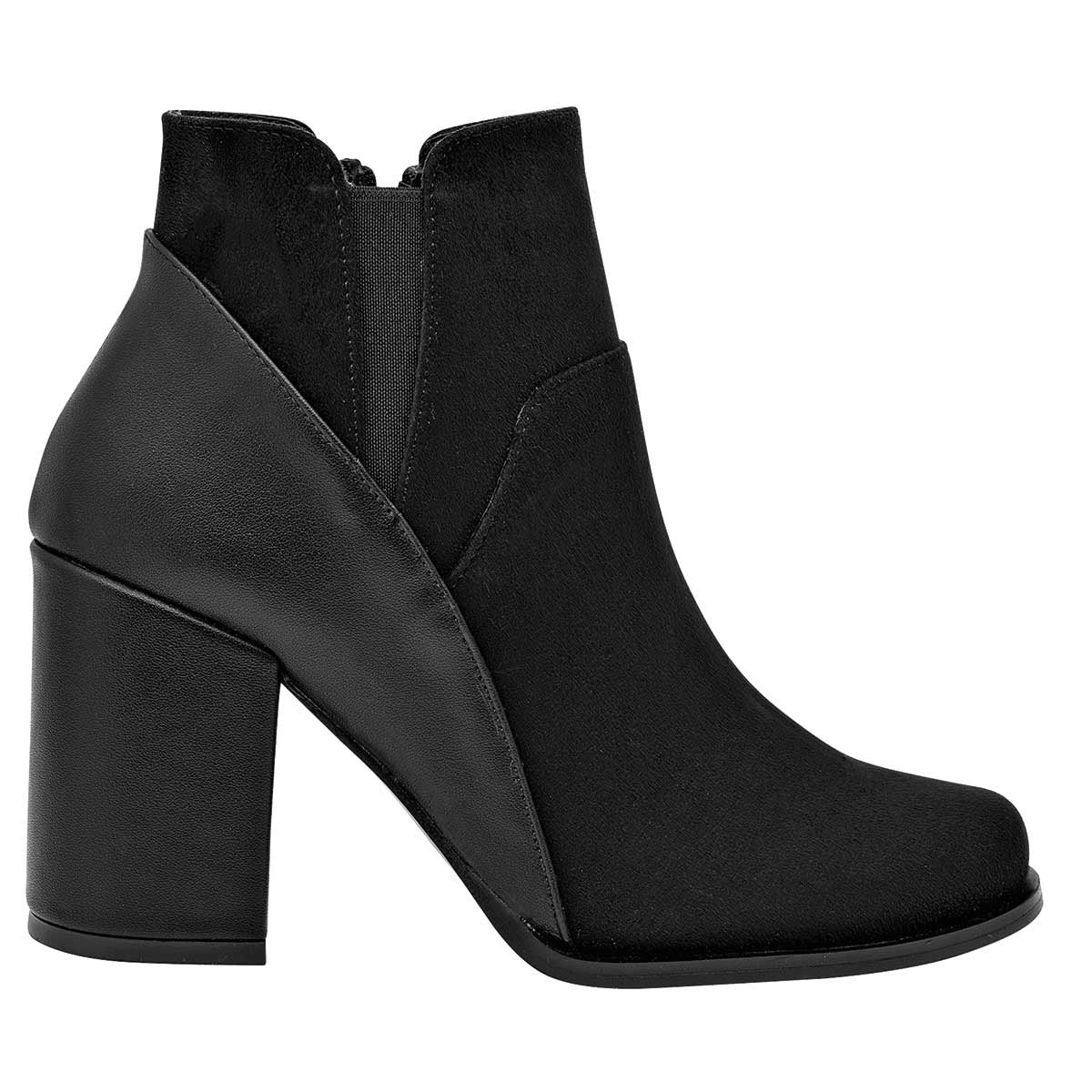 Botín con tacón Exterior Sintético Color Negro Para Mujer De RBCOLLECTION