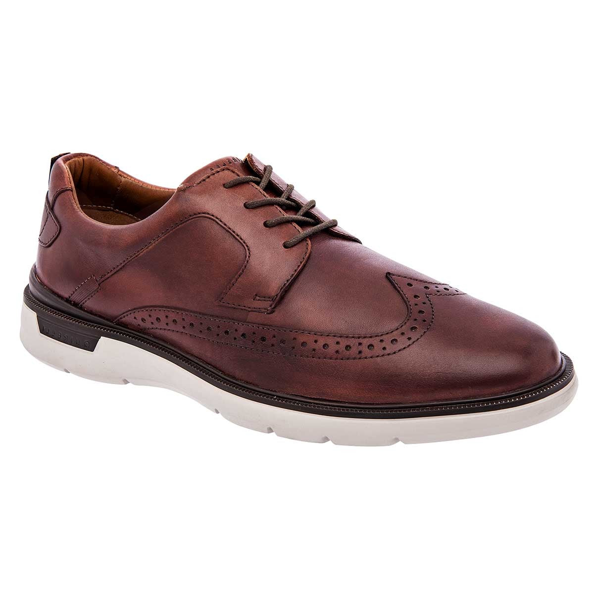 Zapato Oxfords Exterior Piel Color Vino Para Hombre De Quirelli