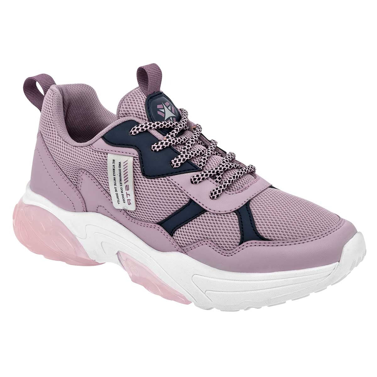Tenis tipo deportivo Exterior Textil Color Rosa Para Mujer De Stars of the World