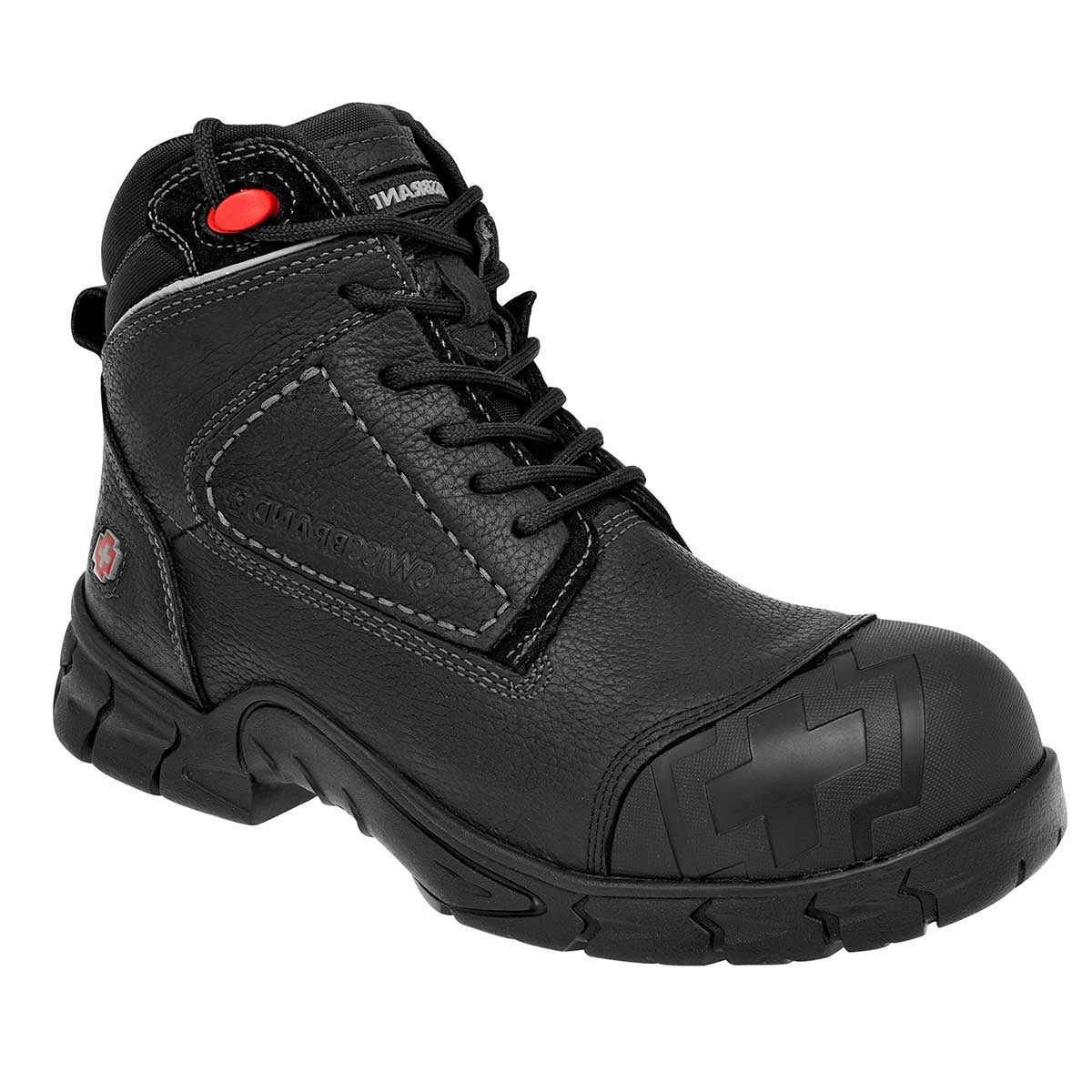 Bota industrial Exterior Piel Color Negro Para Hombre De Swissbrand