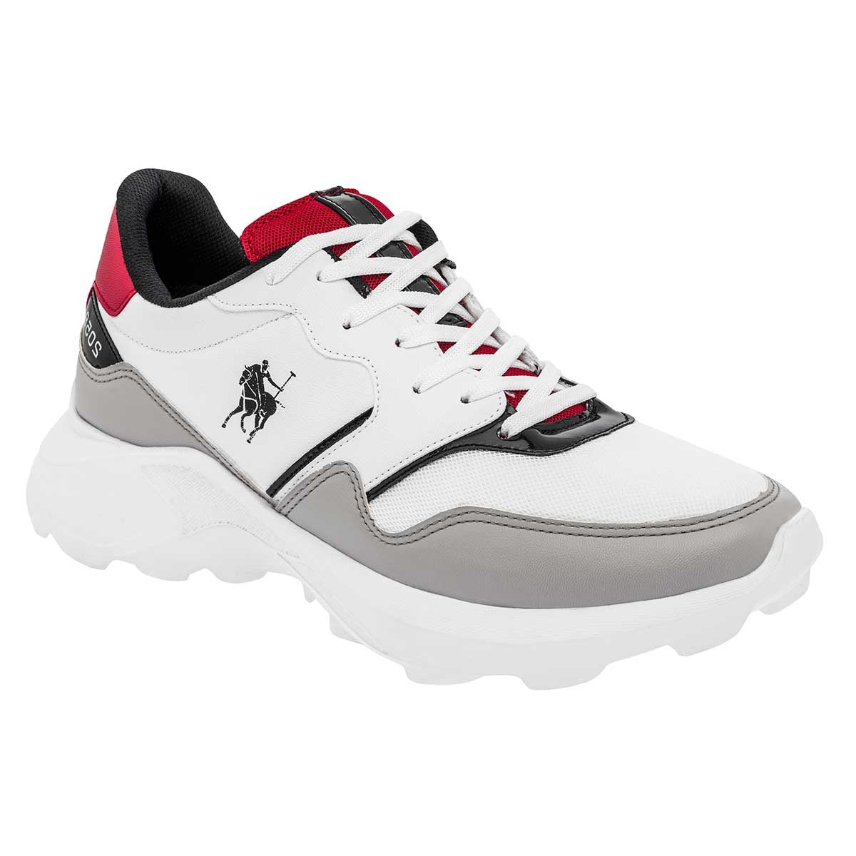 Tenis tipo deportivo Exterior Piel Sintética Color Blanco Para Hombre De American Polo