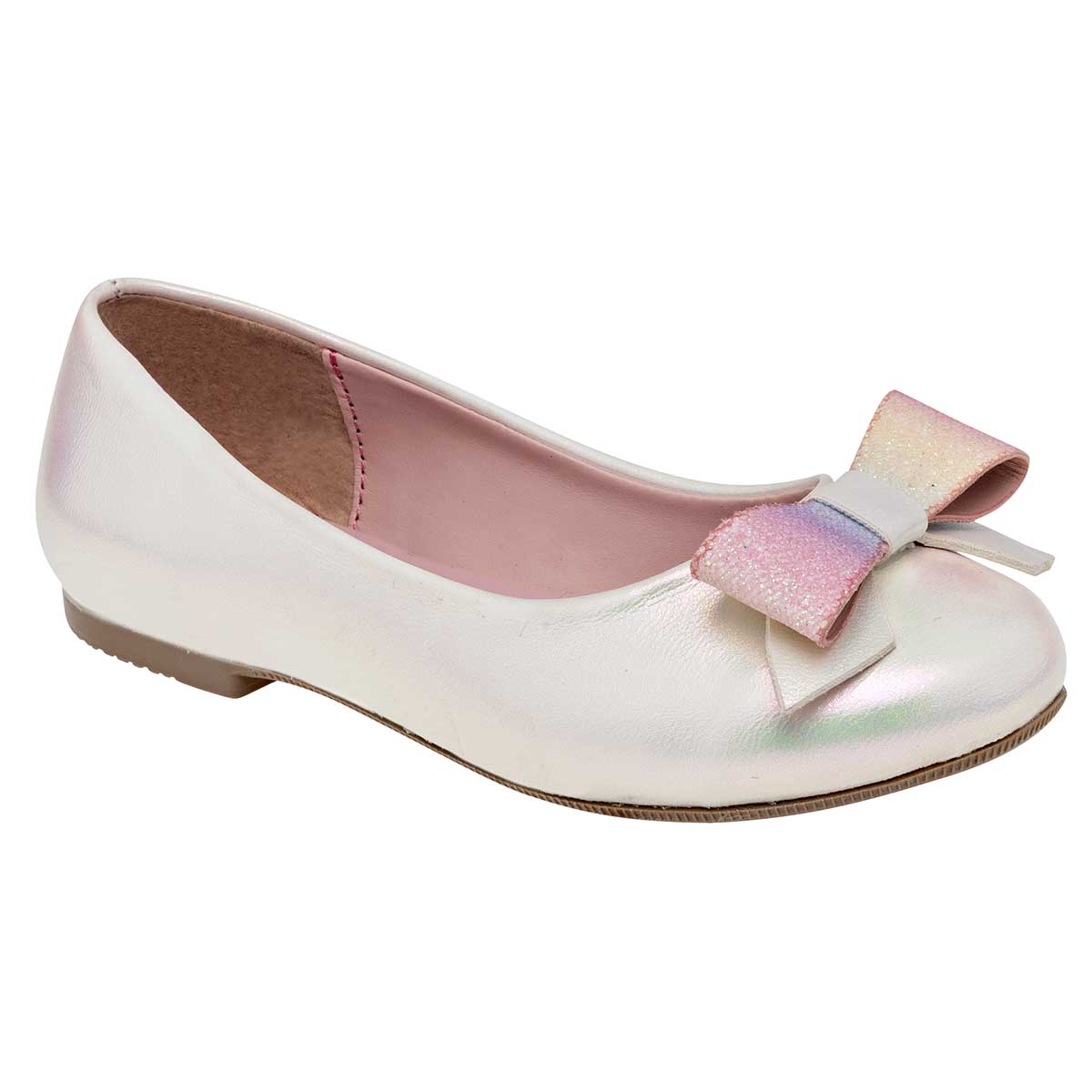 Flats clásicas Exterior Piel sintética Color Blanco Nacar Para Mujer De Tropicana