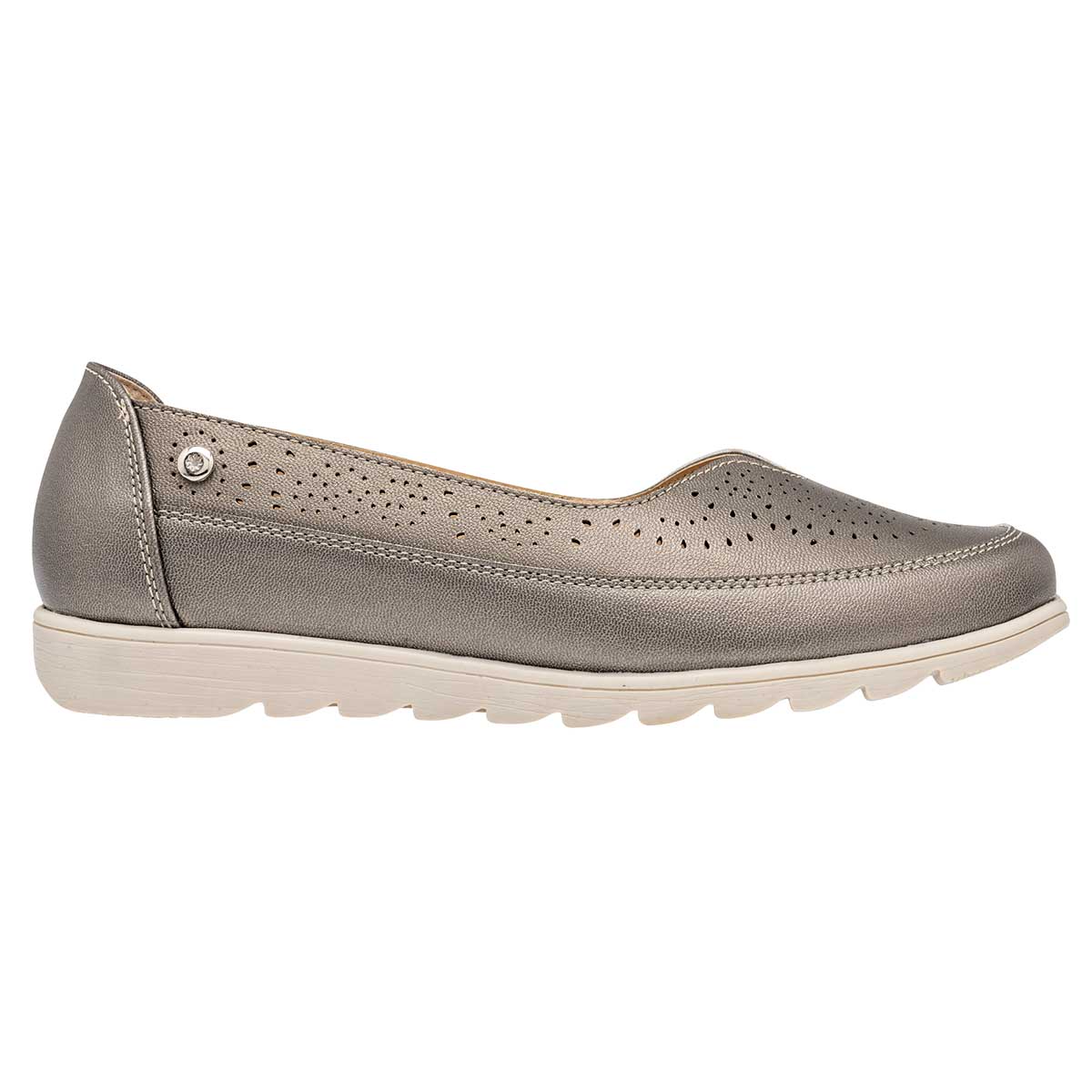 Zapato Confort Exterior Piel sintética Color Gris Para Mujer De Mora Zapato Confort