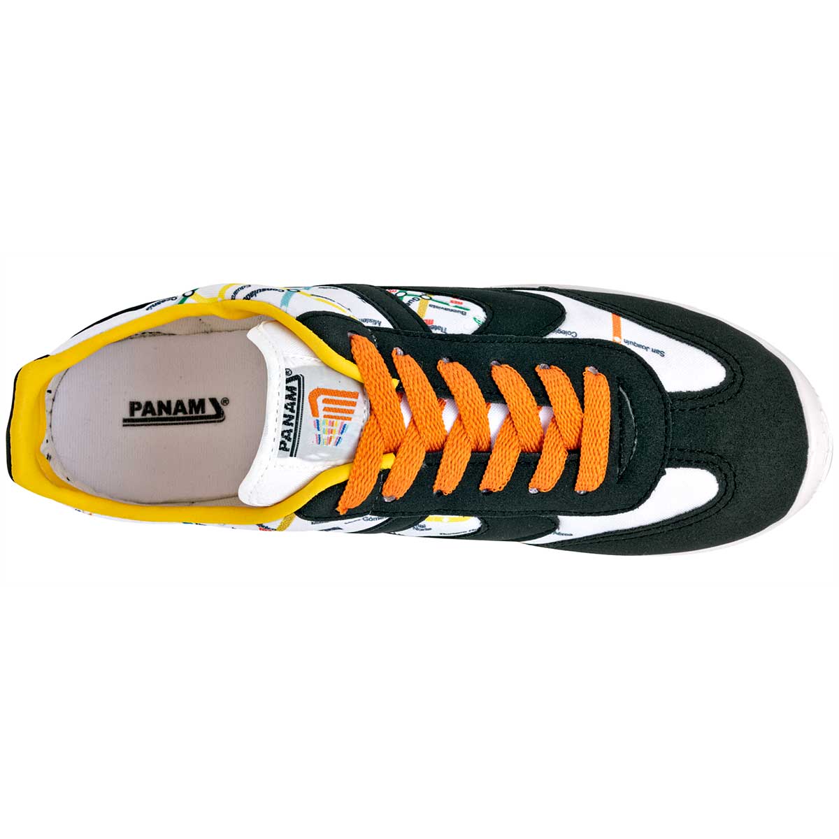 Tenis con Cordones Exterior Piel Sintética Color Blanco Negro Para Hombre De Panam