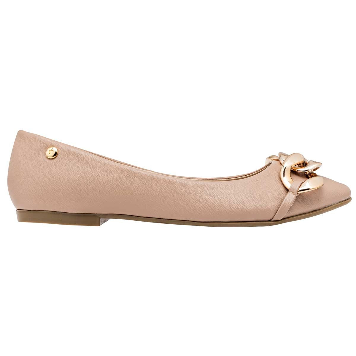 Flats puntales Exterior Piel sintética Color Beige Para Mujer De Moramora