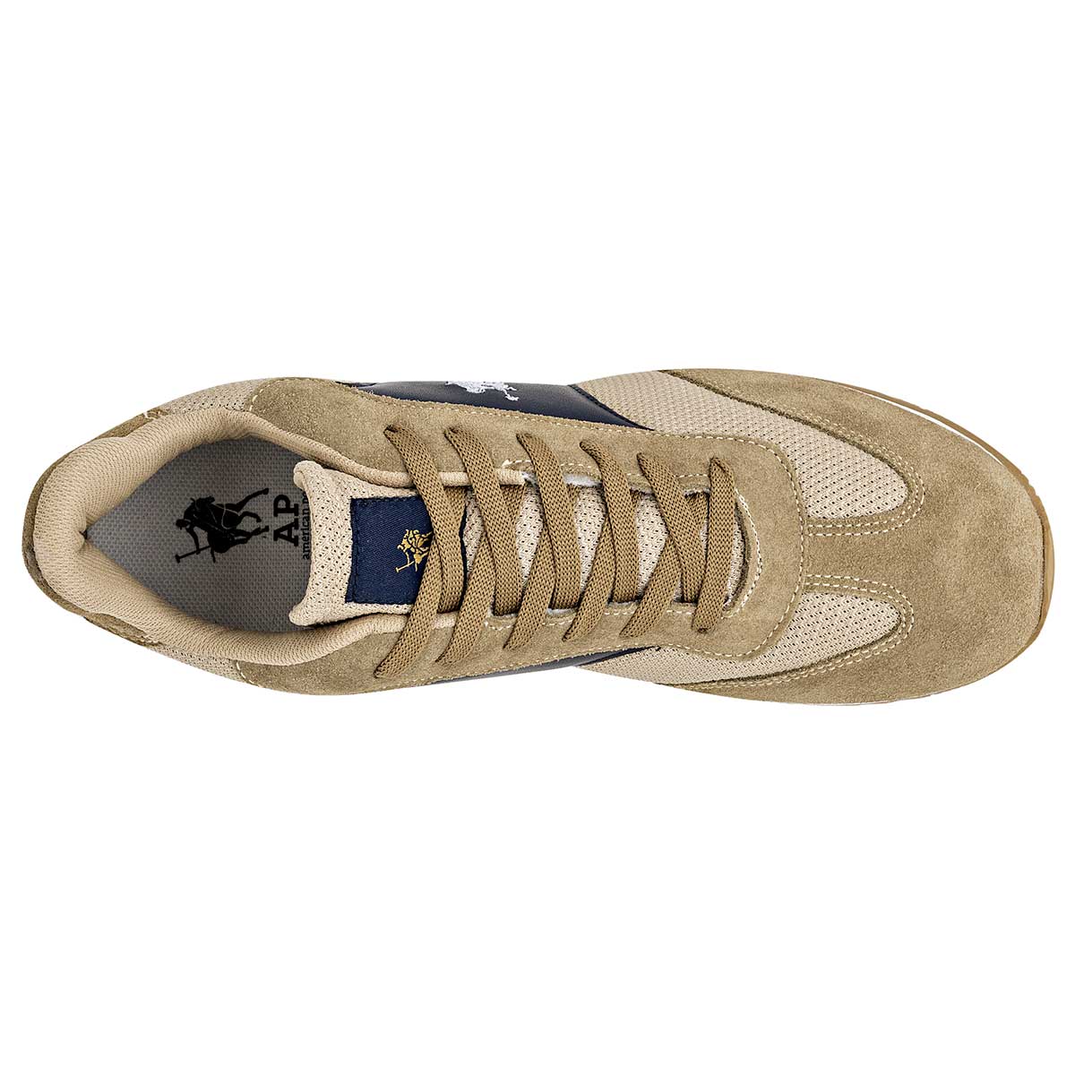 Tenis con cordones Exterior Textil Color Beige Con Marino Para Hombre De American Polo