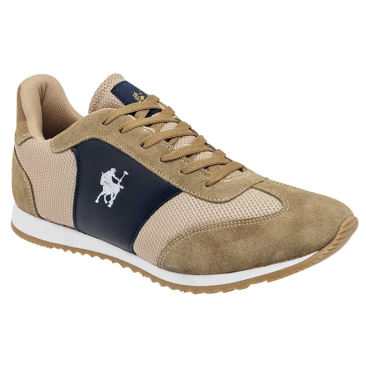 Tenis con cordones Exterior Textil Color Beige Con Marino Para Hombre De American Polo