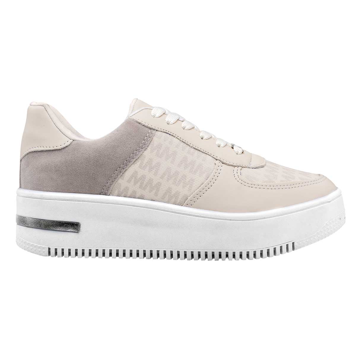 Tenis tipo deportivo Exterior Piel sintética Color Beige  Para Mujer De Moramora