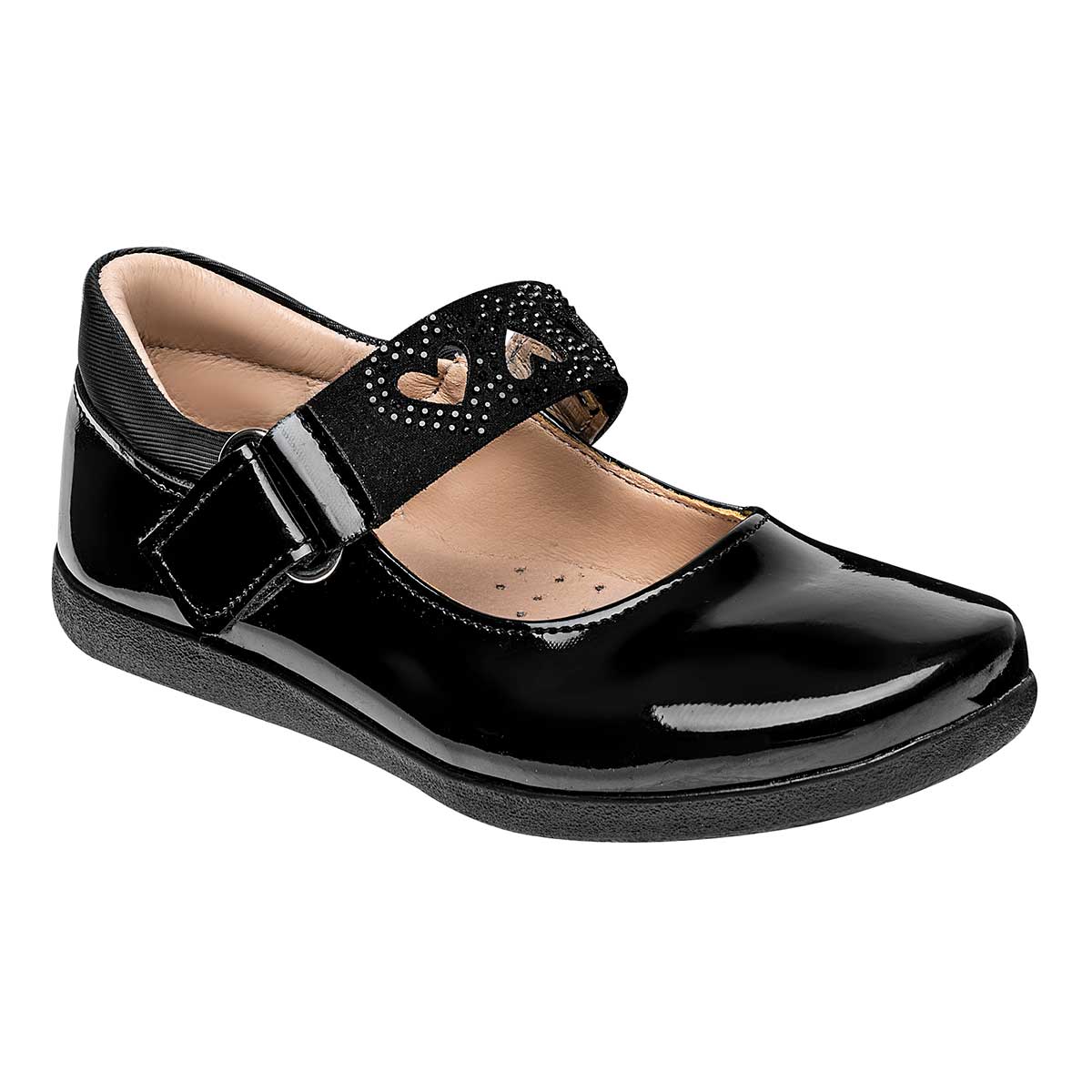 Zapato Mary Jane Exterior Piel Color Negro De Charol Para Mujer De Yuyin