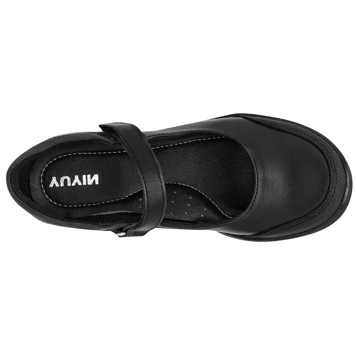 Zapato Mary Jane Exterior Piel Color Negro Para Mujer De Yuyin