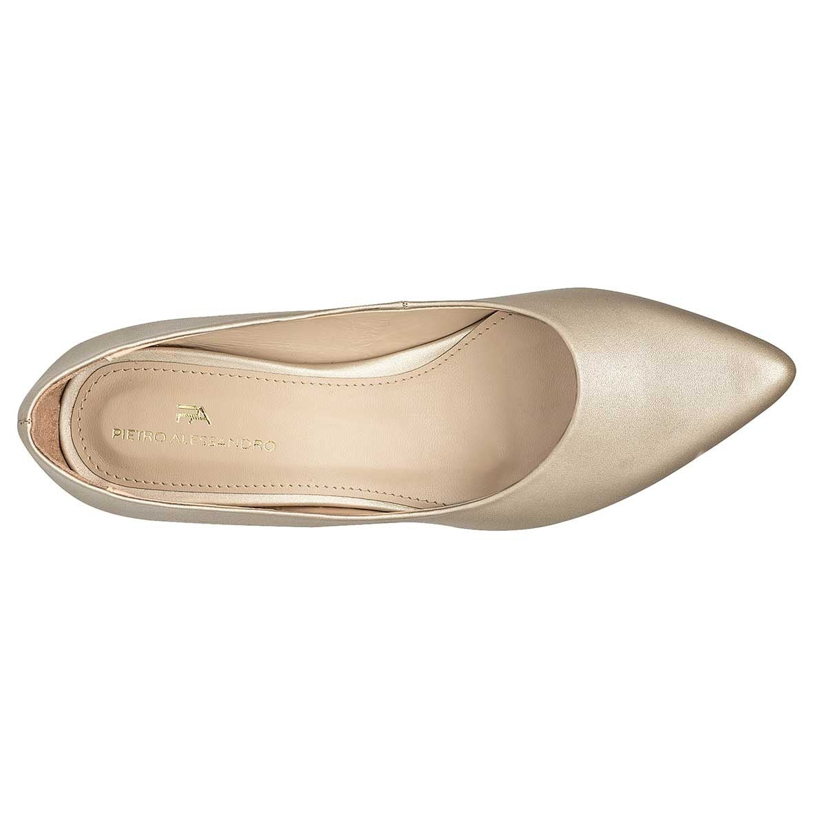 Zapatillas Exterior Sintético Color Oro Para Mujer De Pietro Alessandro