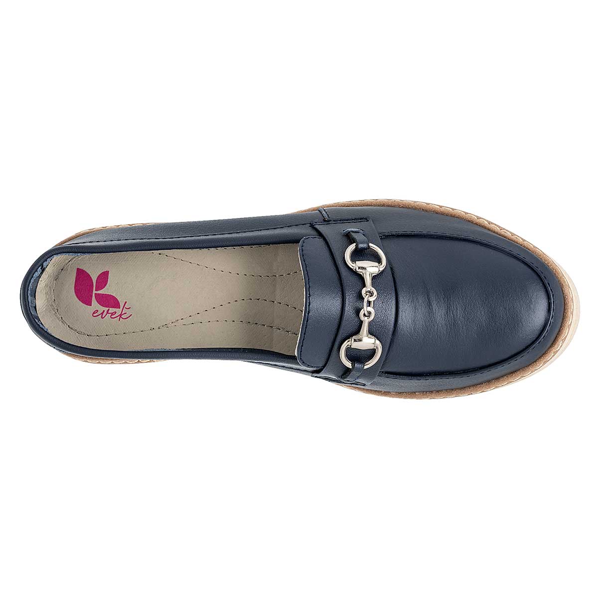 Mocasines Exterior Piel Color Marino Para Mujer De Kevek