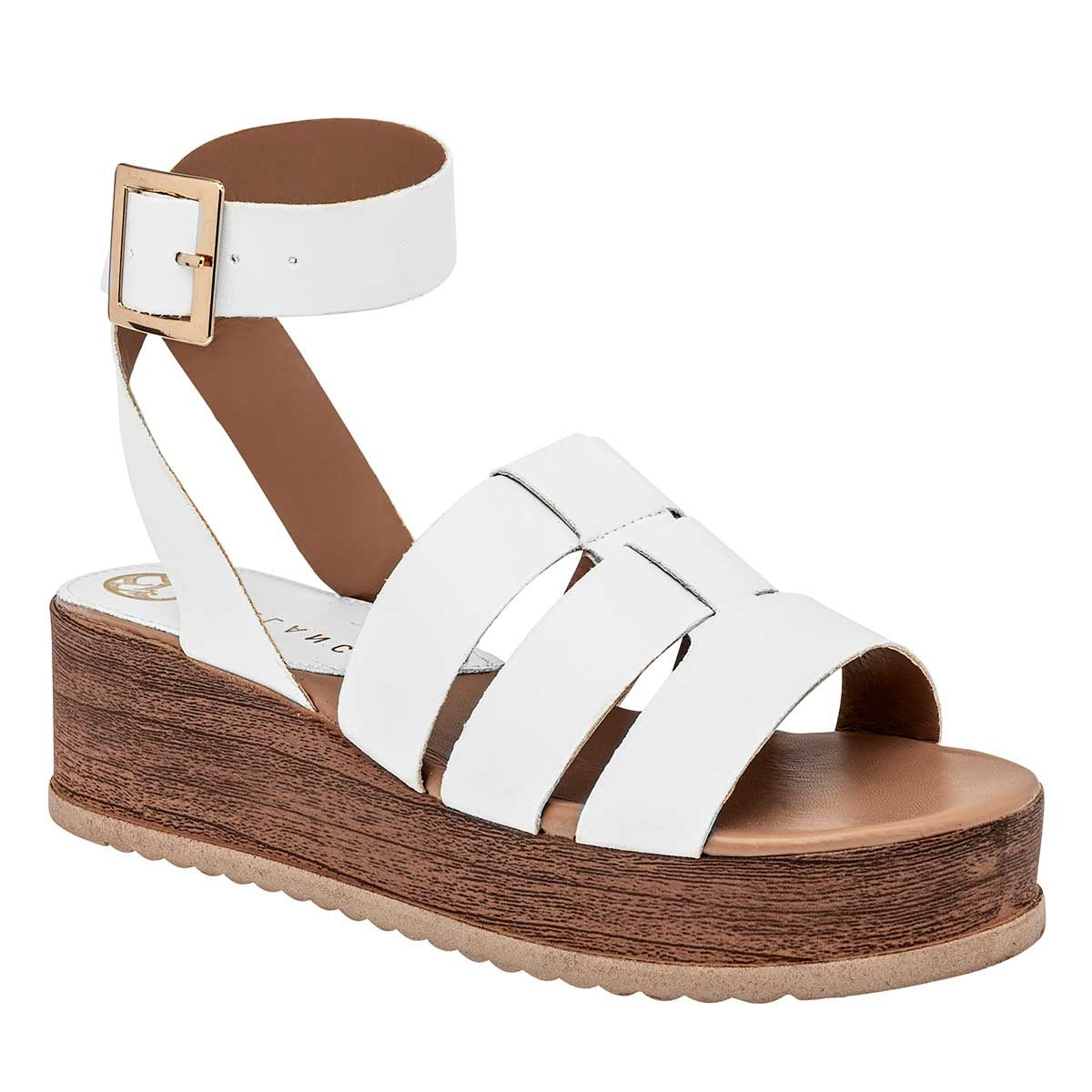 Sandalias con plataforma Exterior Piel sintética Color Blanco Para Mujer De RBBASICS