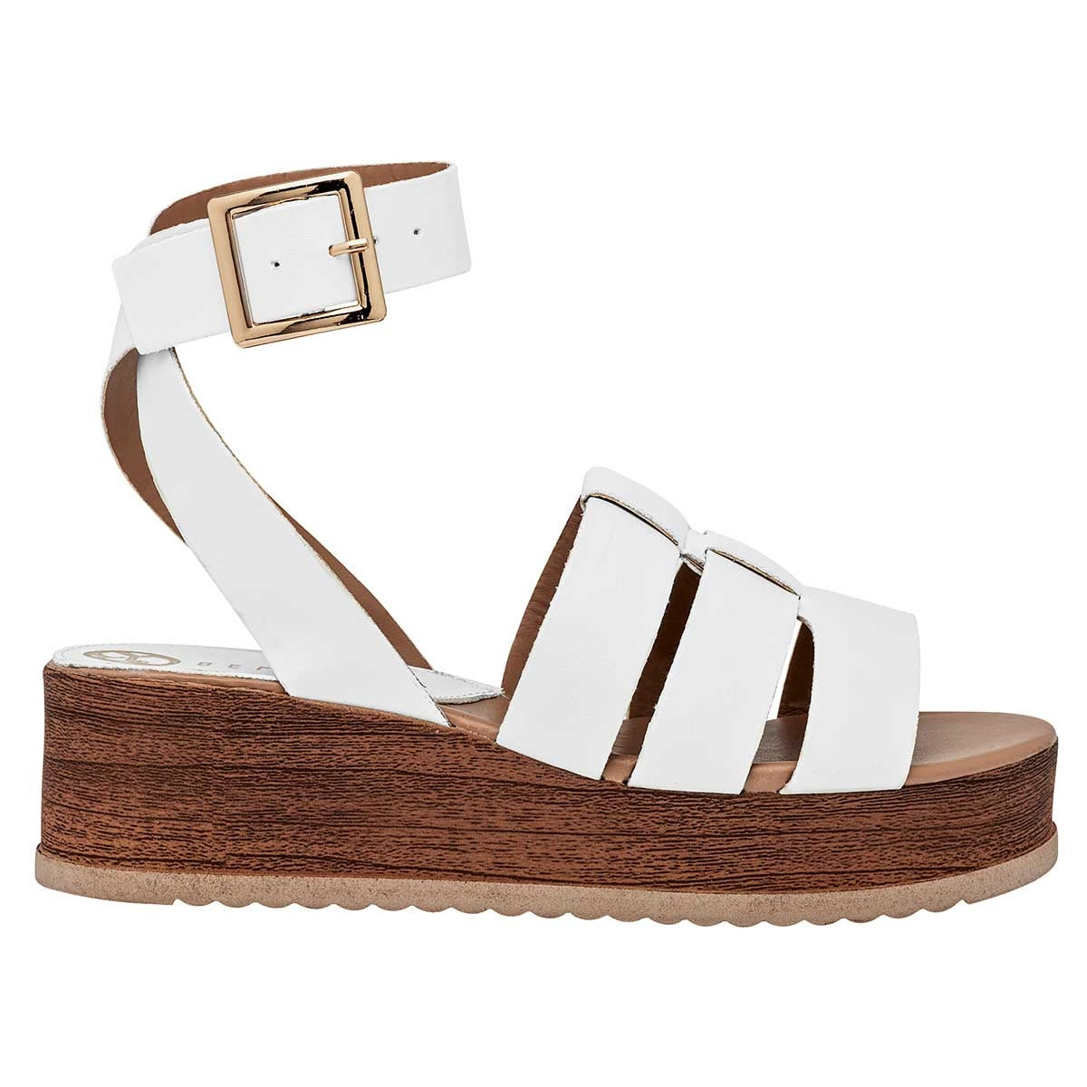 Sandalias con plataforma Exterior Piel sintética Color Blanco Para Mujer De RBBASICS