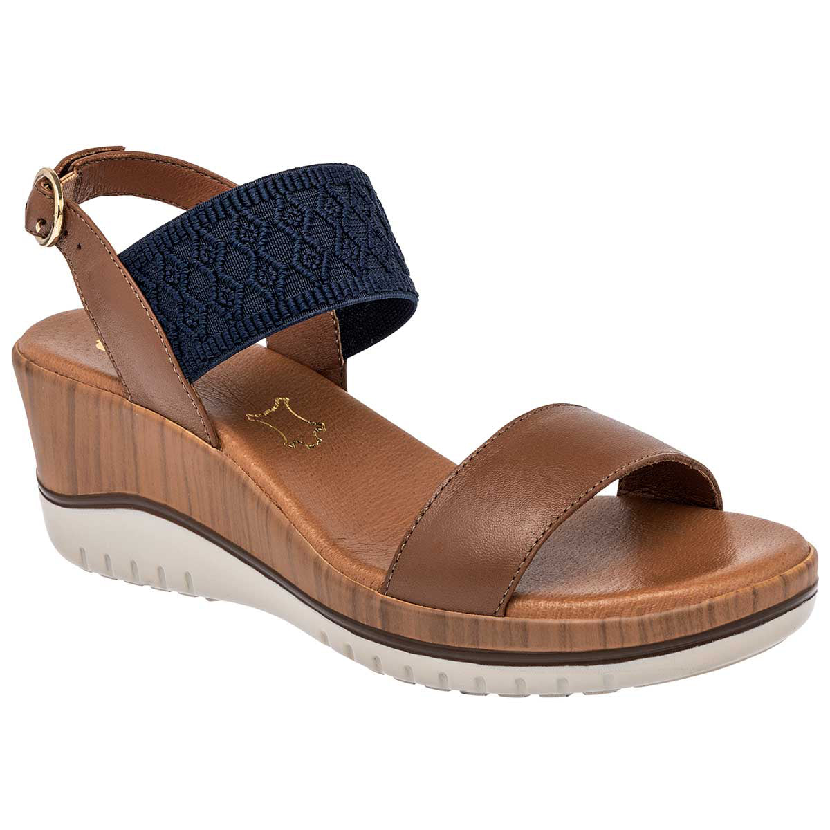 Sandalias con plataforma Exterior Piel Color Camel Para Mujer De FLEXI