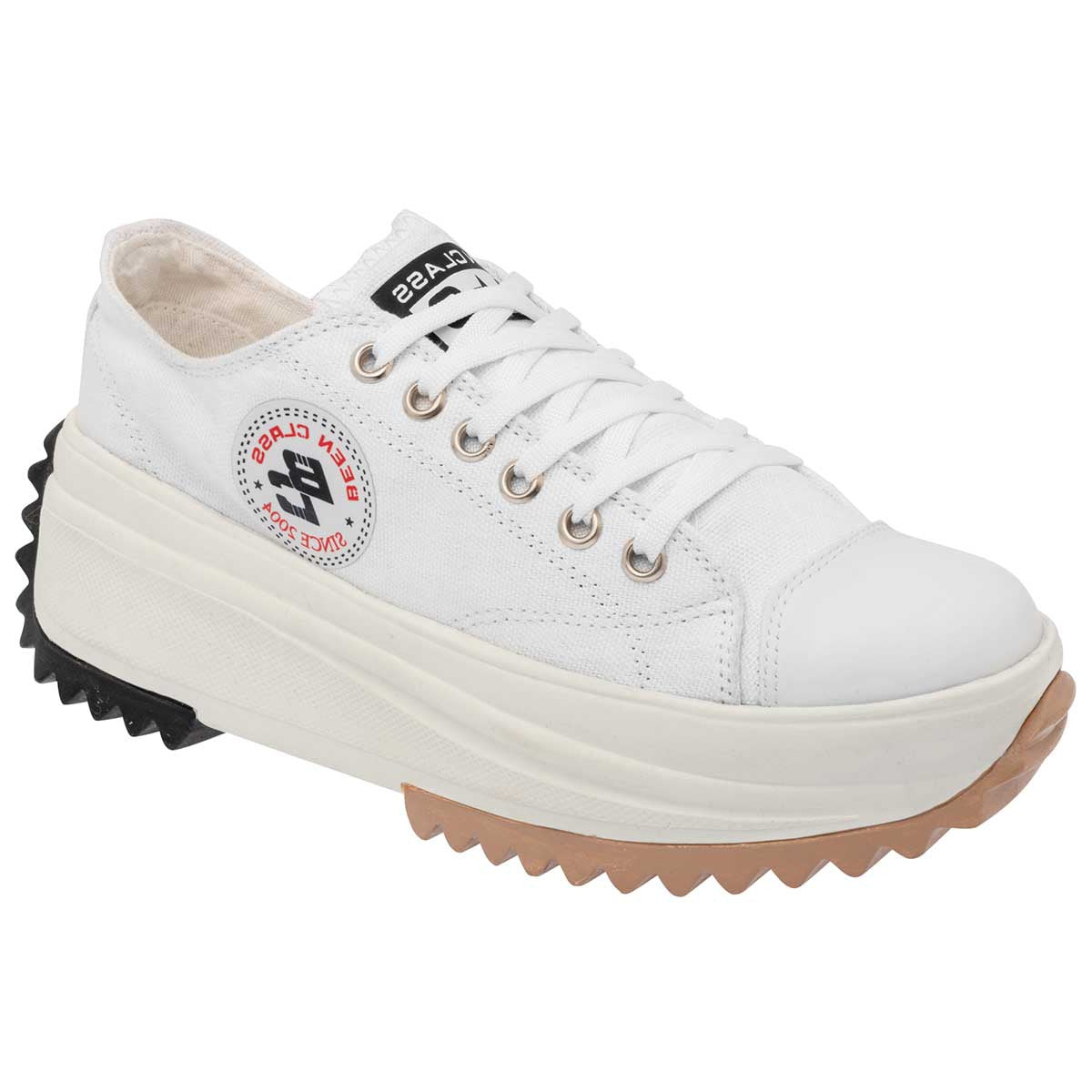 Tenis tipo Deportivo Exterior Textil Color Blanco Para Mujer De Been Class