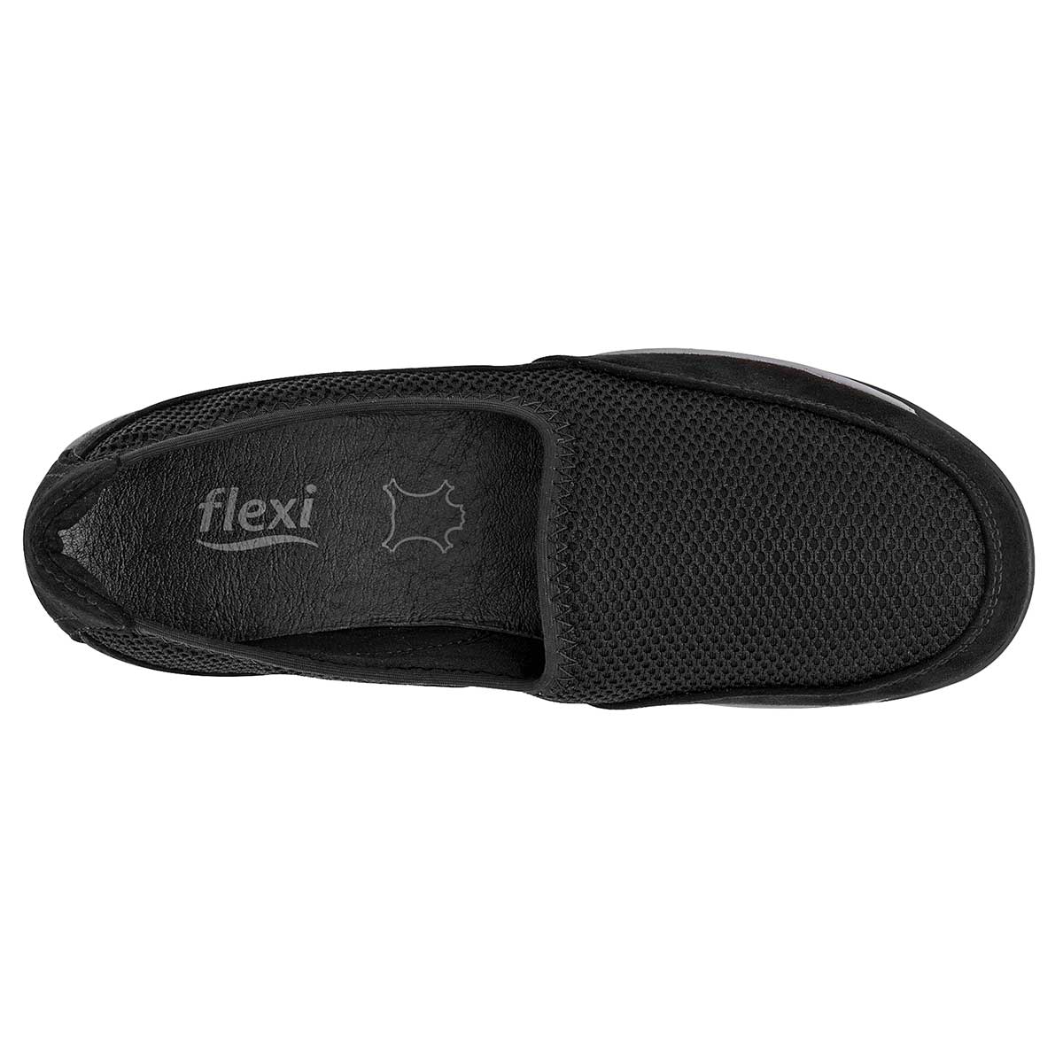 Zapato Confort Exterior Textil Color Negro Para Mujer De Flexi