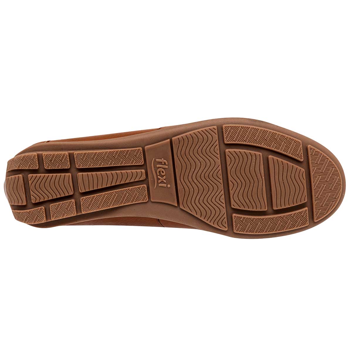 Mocasines Exterior Piel Color Camel Para Mujer  De Flexi