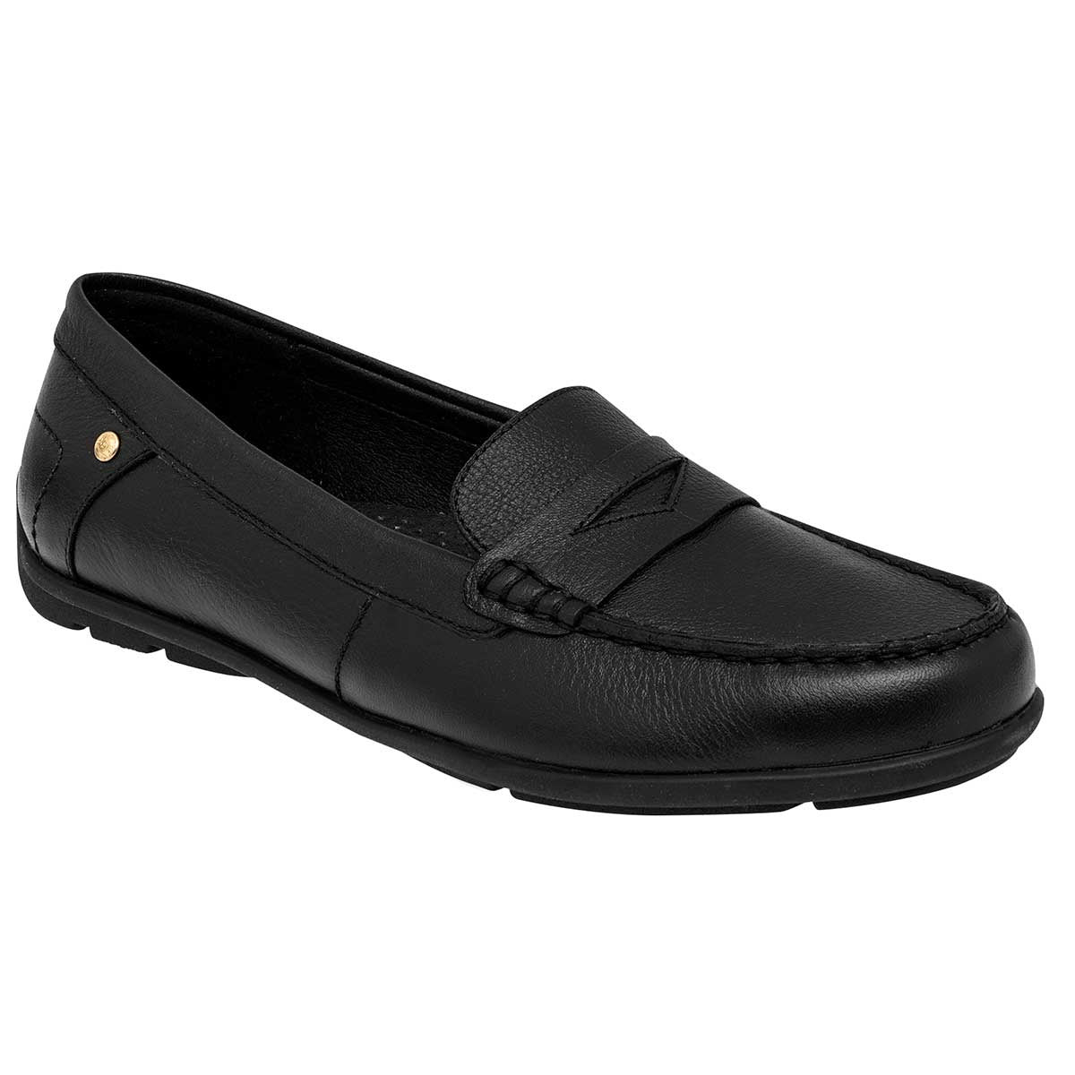 Mocasines Exterior Piel Color Negro Para Mujer  De Flexi