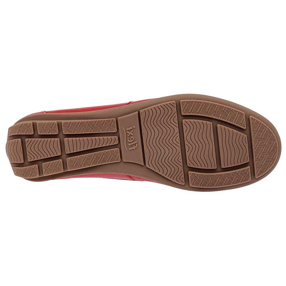 Mocasines Exterior Piel Color Rojo Para Mujer  De Flexi