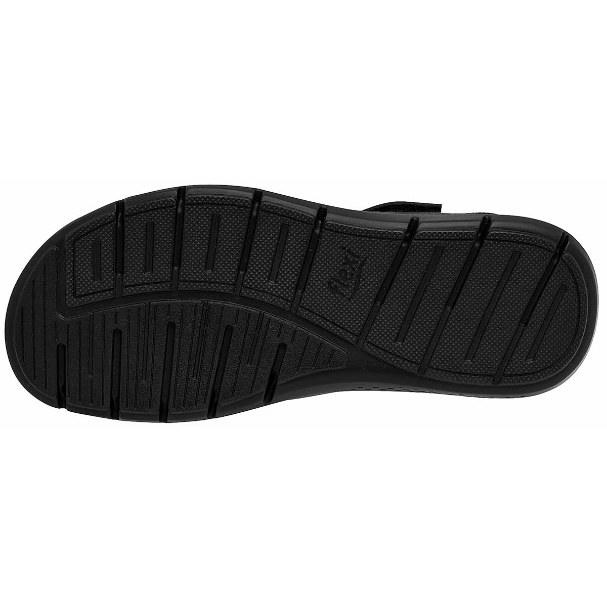 Sandalias de piso Exterior Piel Color Negro Para Hombre De Flexi