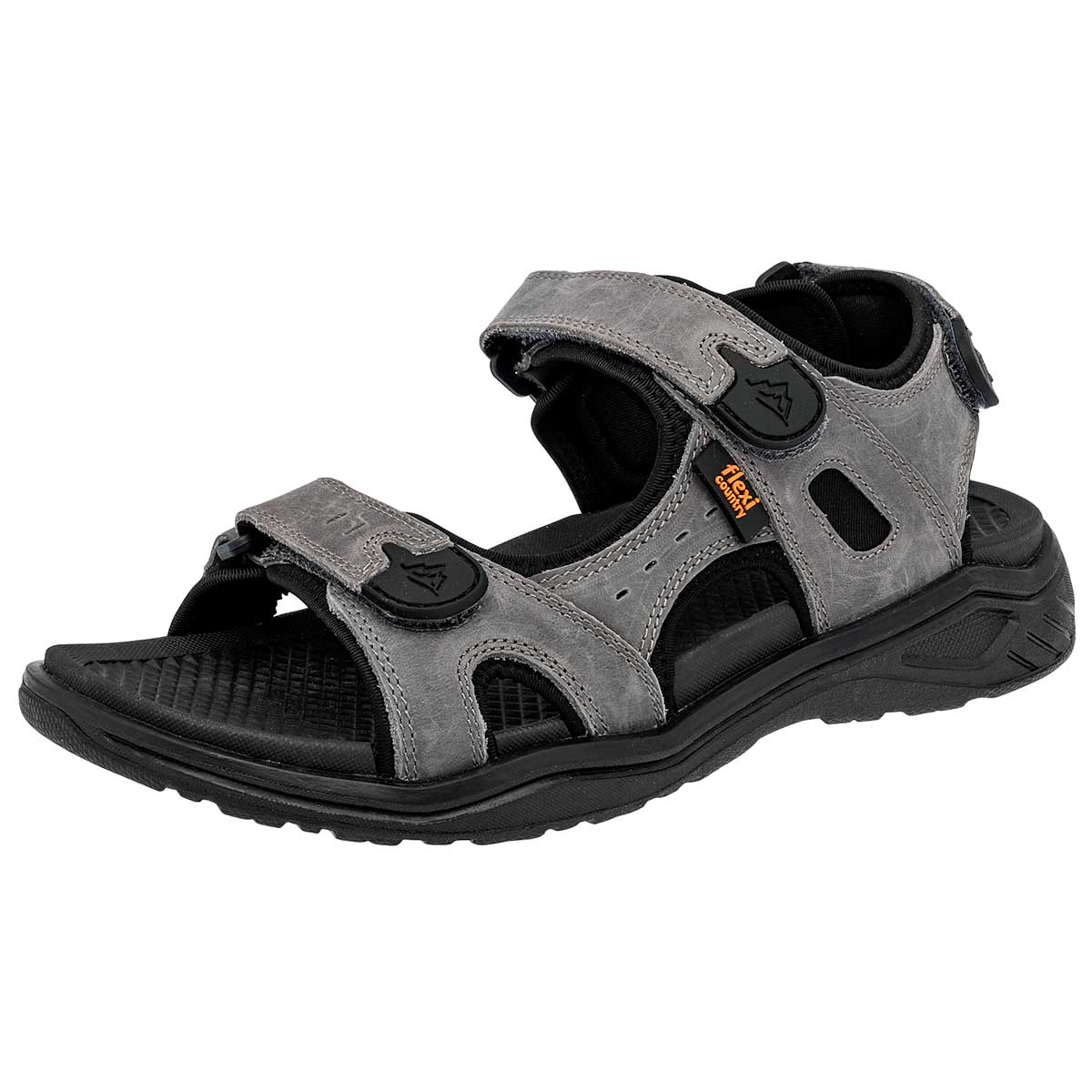 Sandalias de piso Exterior Piel Color Gris Para Hombre De Flexi