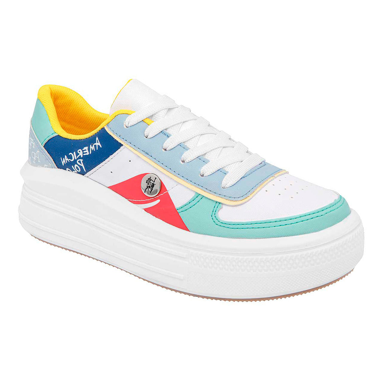 Tenis tipo Deportivo Exterior Sintético Color Blanco Para Mujer De American Polo