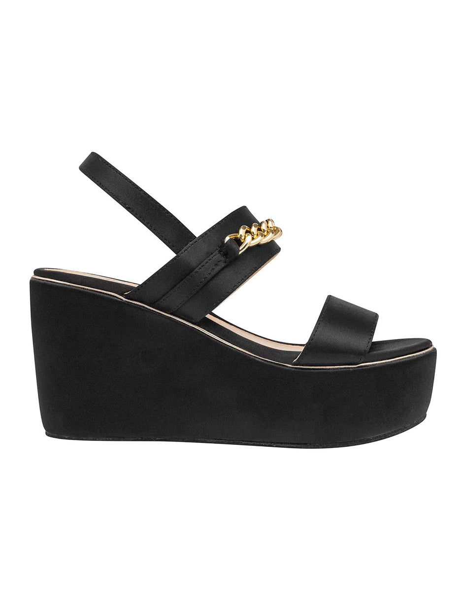 Sandalias con plataforma Exterior Piel sintética Color Negro Para Mujer De RBCOLLECTION