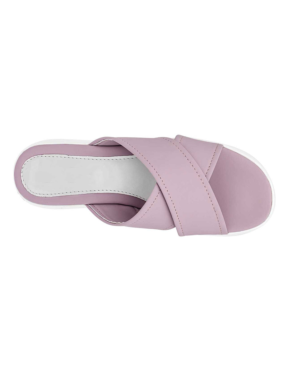 Sandalias con plataforma Exterior Piel sintética Color Lila Para Mujer De RBCOLLECTION