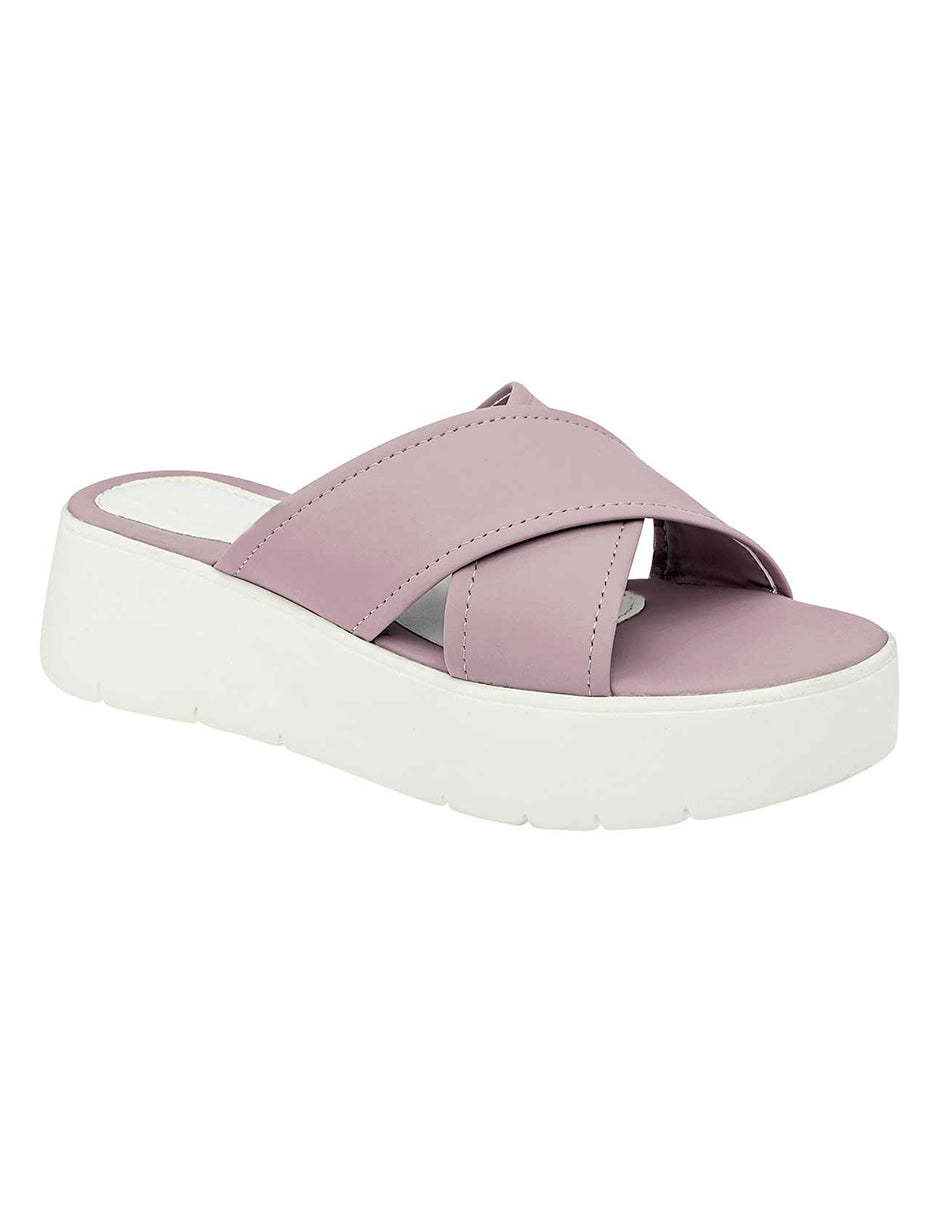 Sandalias con plataforma Exterior Piel sintética Color Lila Para Mujer De RBCOLLECTION