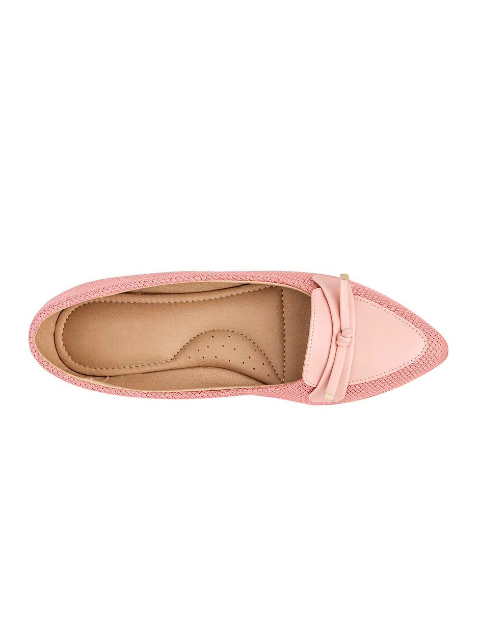 Flats clásicas Exterior Textil Color Rosa Para Mujer De RBCOLLECTION