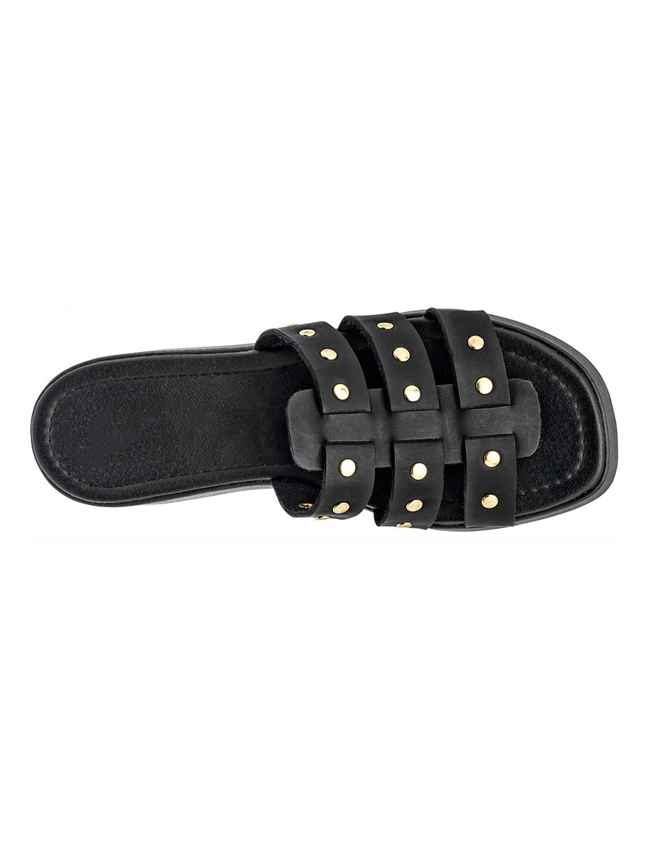 Sandalias con plataforma Exterior Piel sintética Color Negro Para Mujer De RBCOLLECTION