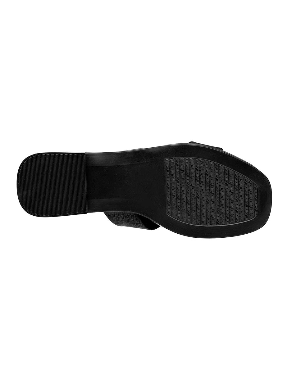 Sandalias de piso Exterior Piel sintética Color Negro Para Mujer De RBCOLLECTION